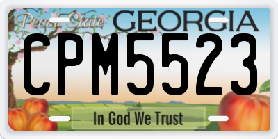 GA license plate CPM5523
