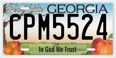 GA license plate CPM5524