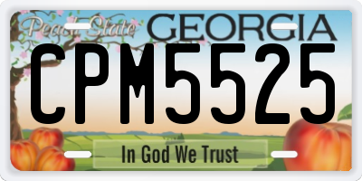 GA license plate CPM5525