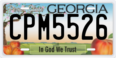 GA license plate CPM5526