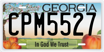 GA license plate CPM5527
