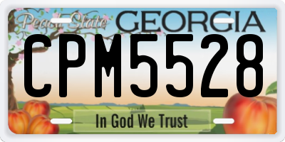 GA license plate CPM5528