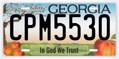 GA license plate CPM5530
