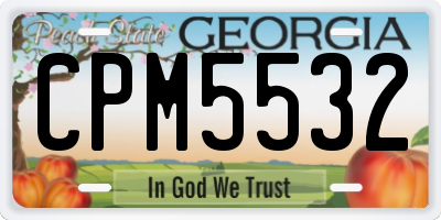 GA license plate CPM5532
