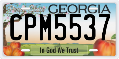 GA license plate CPM5537