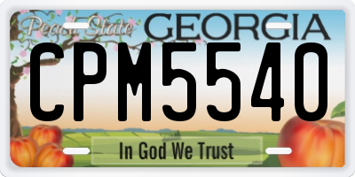 GA license plate CPM5540