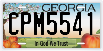GA license plate CPM5541