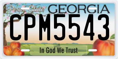 GA license plate CPM5543