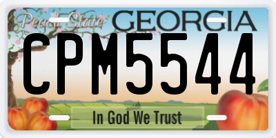 GA license plate CPM5544