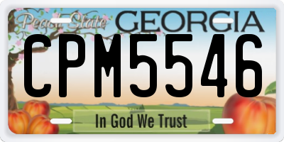 GA license plate CPM5546