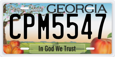 GA license plate CPM5547