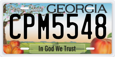 GA license plate CPM5548