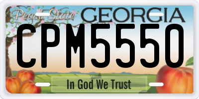 GA license plate CPM5550