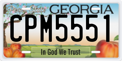 GA license plate CPM5551