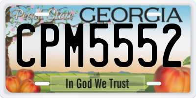 GA license plate CPM5552
