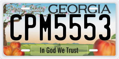 GA license plate CPM5553