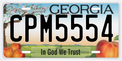 GA license plate CPM5554