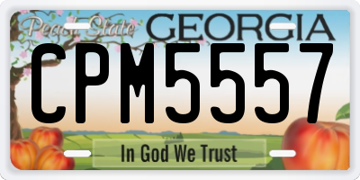 GA license plate CPM5557