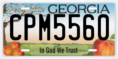 GA license plate CPM5560