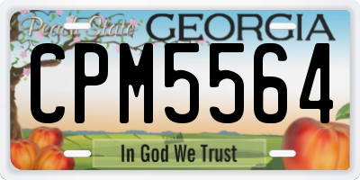 GA license plate CPM5564