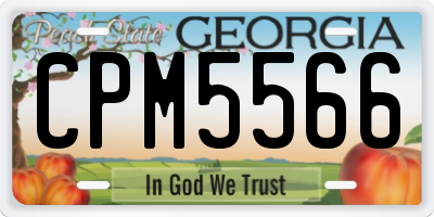 GA license plate CPM5566
