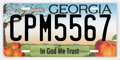GA license plate CPM5567