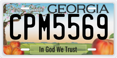 GA license plate CPM5569