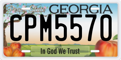 GA license plate CPM5570