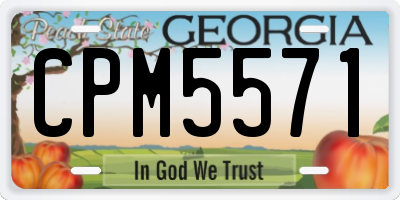 GA license plate CPM5571