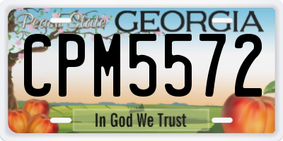 GA license plate CPM5572