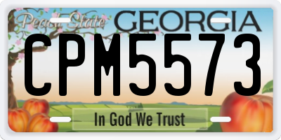 GA license plate CPM5573