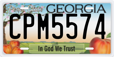 GA license plate CPM5574