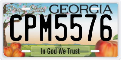 GA license plate CPM5576
