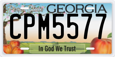 GA license plate CPM5577