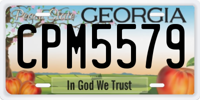 GA license plate CPM5579