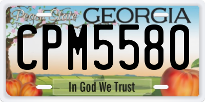 GA license plate CPM5580