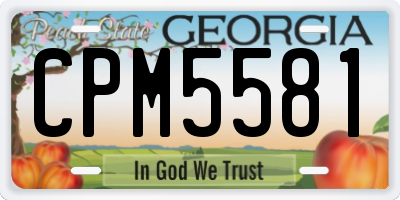 GA license plate CPM5581