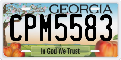 GA license plate CPM5583