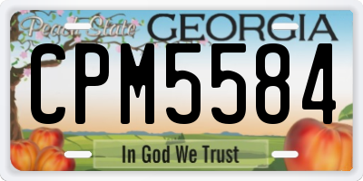 GA license plate CPM5584