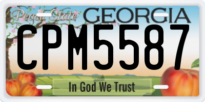 GA license plate CPM5587