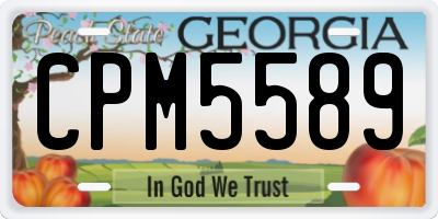GA license plate CPM5589