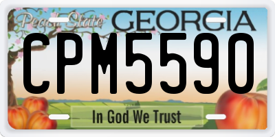 GA license plate CPM5590