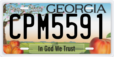 GA license plate CPM5591