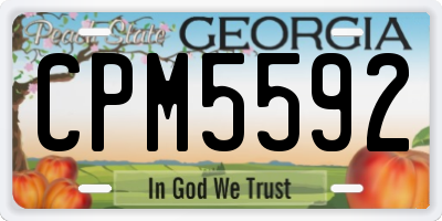 GA license plate CPM5592