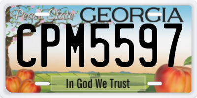 GA license plate CPM5597