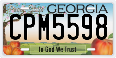 GA license plate CPM5598