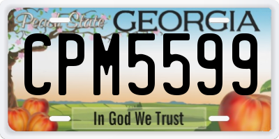 GA license plate CPM5599