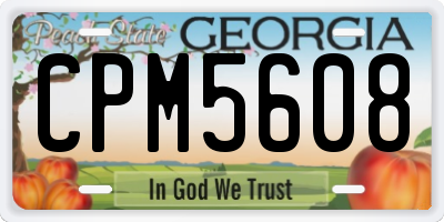GA license plate CPM5608