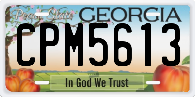 GA license plate CPM5613