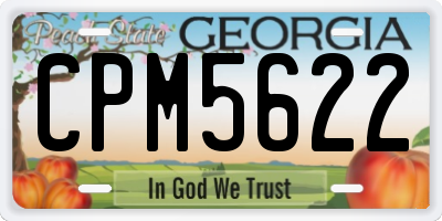 GA license plate CPM5622